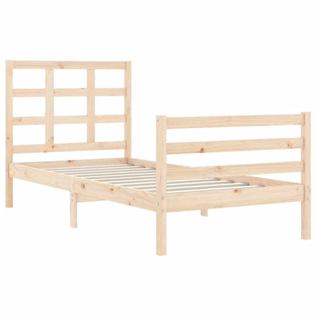 Cadre de lit sans matelas 90x200 cm bois massif