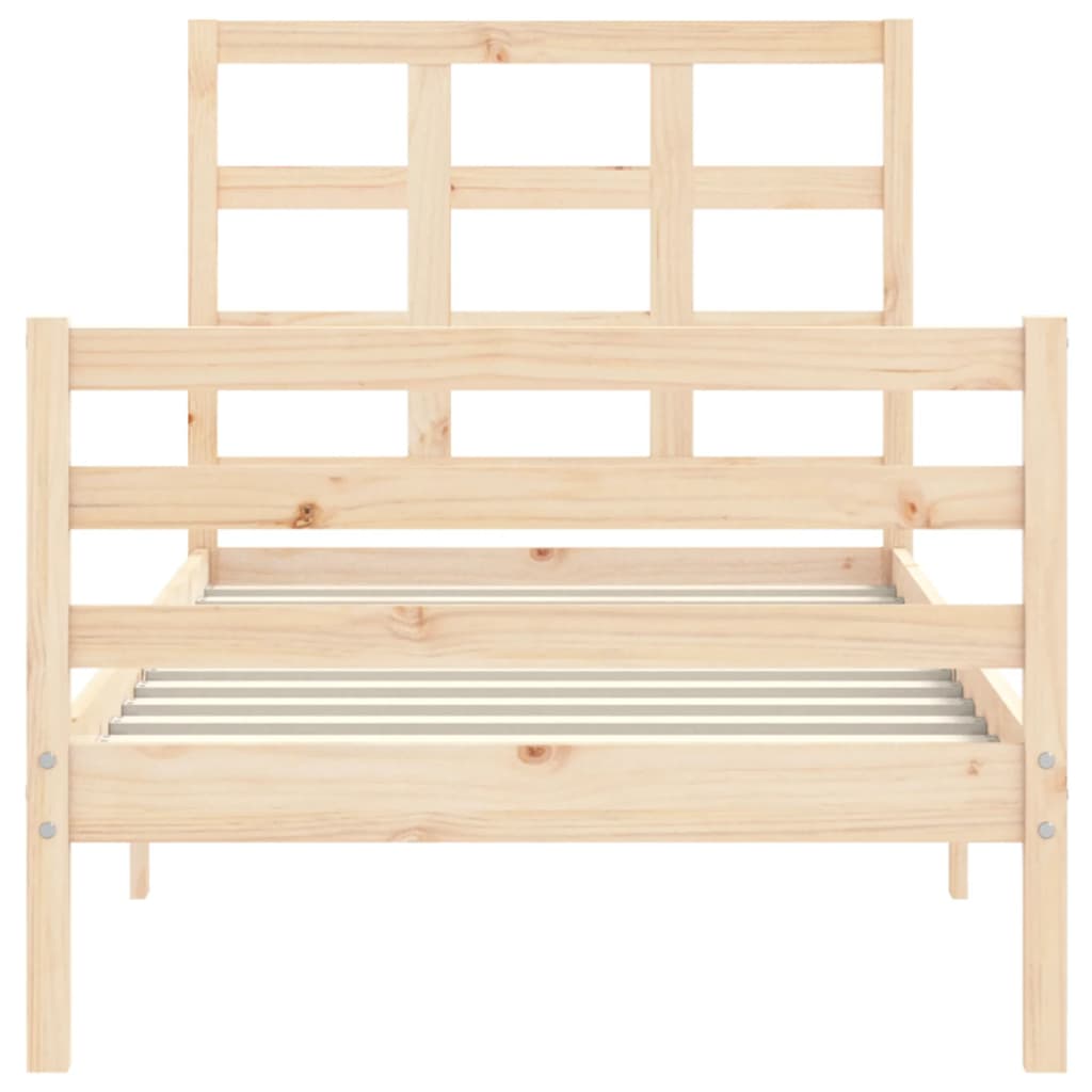 Bed frame without mattress 100x200 cm solid wood