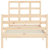 Bed frame without mattress 100x200 cm solid wood