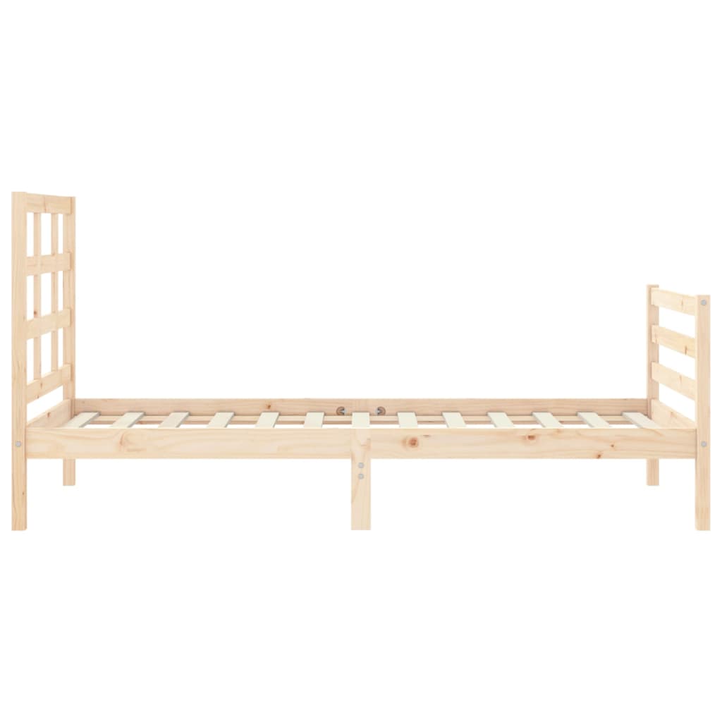 Bed frame without mattress 100x200 cm solid wood