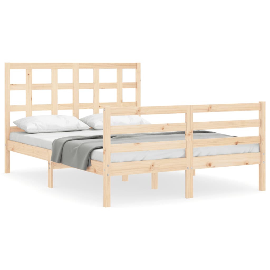 Cadre de lit sans matelas 140x200 cm bois massif