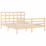 Cadre de lit sans matelas bois massif