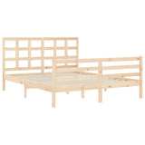 Cadre de lit sans matelas 160x200 cm bois massif