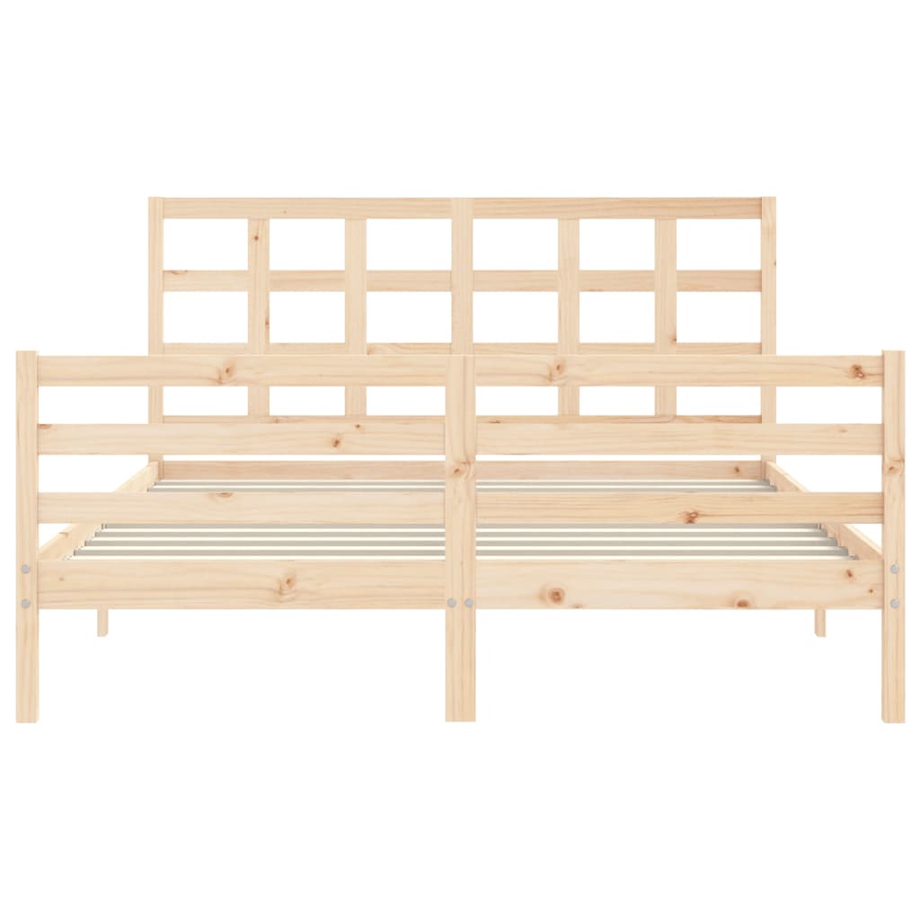 Cadre de lit sans matelas 160x200 cm bois massif