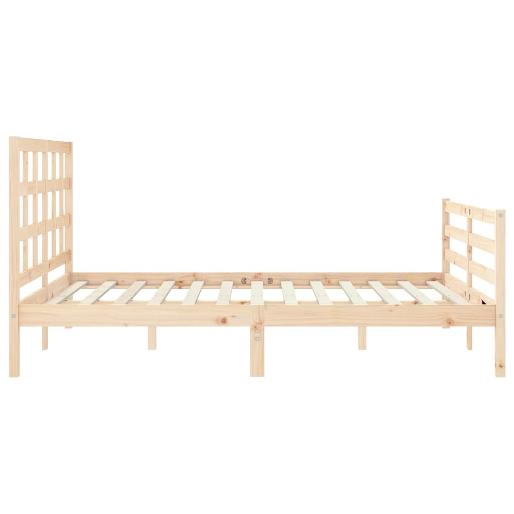 Cadre de lit sans matelas 160x200 cm bois massif