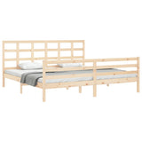 Cadre de lit sans matelas bois massif