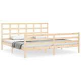 Cadre de lit sans matelas 200x200 cm bois massif