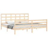 Cadre de lit sans matelas 200x200 cm bois massif