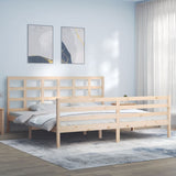 Cadre de lit sans matelas 200x200 cm bois massif