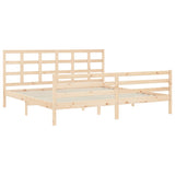 Cadre de lit sans matelas 200x200 cm bois massif