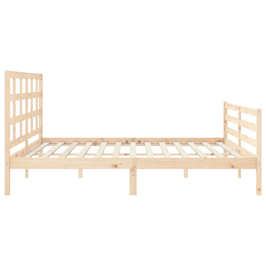 Cadre de lit sans matelas 200x200 cm bois massif