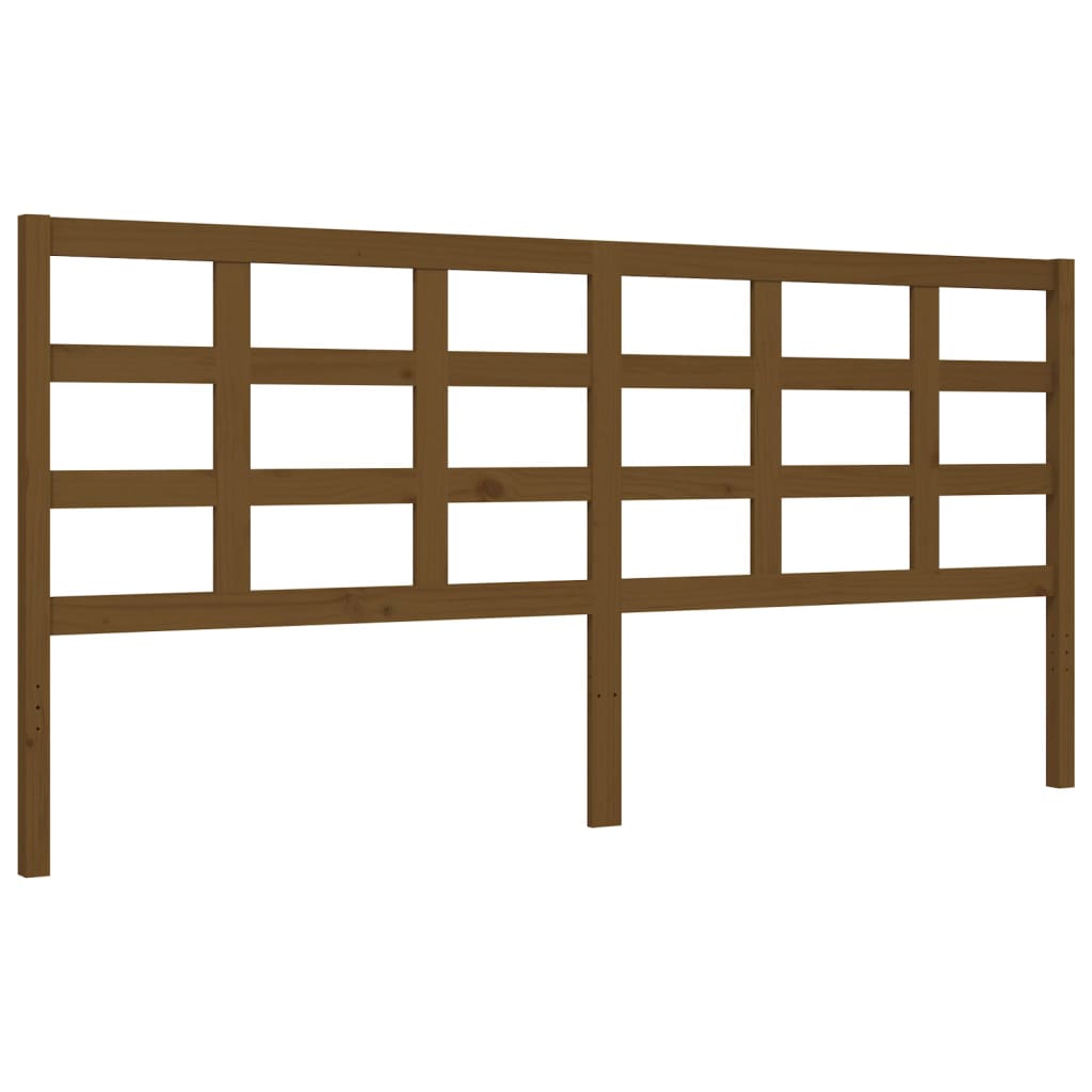 Bed frame without mattress honey brown 200x200 cm solid wood