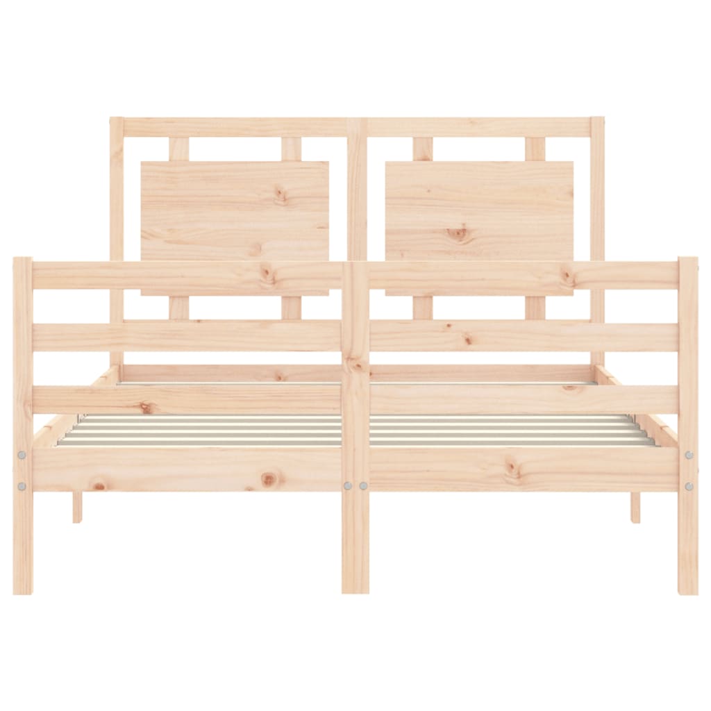 Cadre de lit sans matelas 140x190 cm bois massif