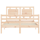 Cadre de lit sans matelas 140x190 cm bois massif