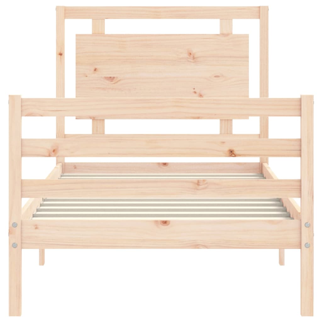 Cadre de lit sans matelas 90x200 cm bois massif