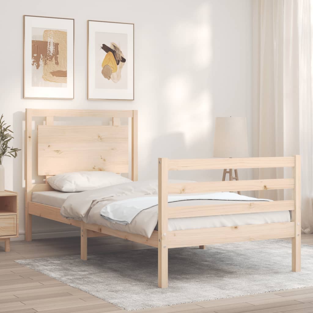 Cadre de lit sans matelas 100x200 cm bois massif