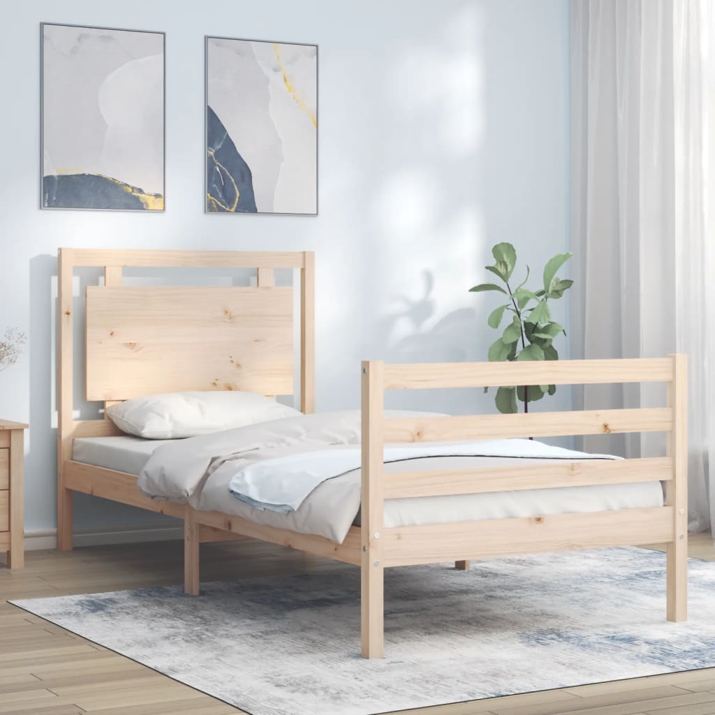 Cadre de lit sans matelas 100x200 cm bois massif