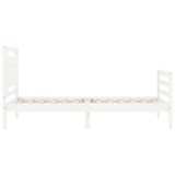 Cadre de lit sans matelas blanc 100x200 cm bois massif