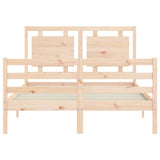 Cadre de lit sans matelas 120x200 cm bois massif