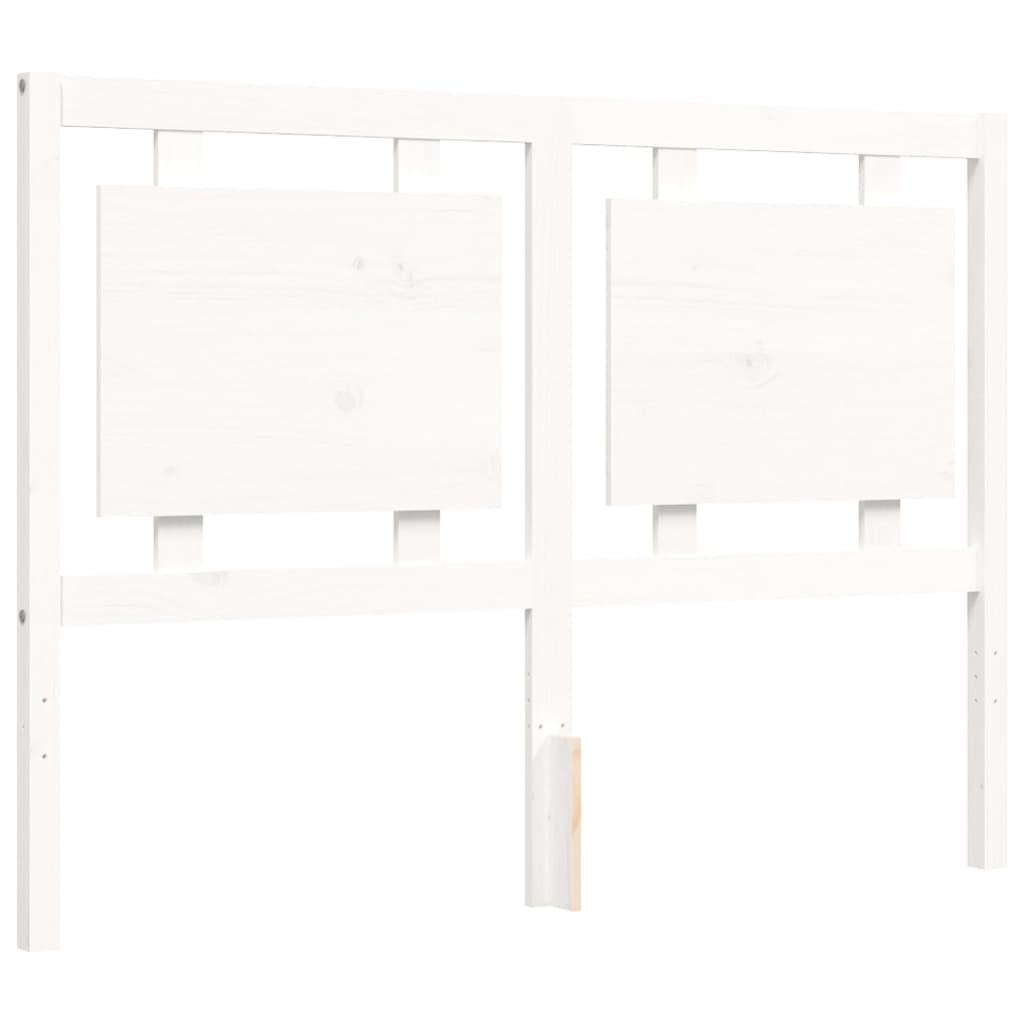 Bed frame without mattress white 120x200 cm solid wood