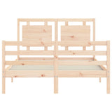 Cadre de lit sans matelas 140x200 cm bois massif