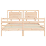 Bed frame without mattress 160x200 cm solid wood