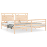 Cadre de lit sans matelas 200x200 cm bois massif