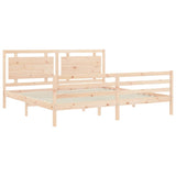 Cadre de lit sans matelas 200x200 cm bois massif