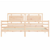 Cadre de lit sans matelas 200x200 cm bois massif