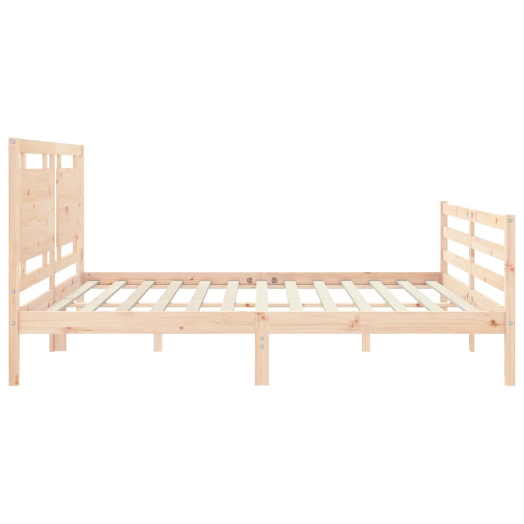 Cadre de lit sans matelas 200x200 cm bois massif