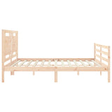 Cadre de lit sans matelas 200x200 cm bois massif