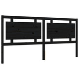 Cadre de lit sans matelas noir 200x200 cm bois massif