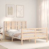 Cadre de lit sans matelas 140x190 cm bois massif