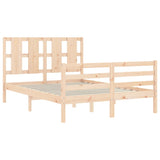 Cadre de lit sans matelas 140x190 cm bois massif