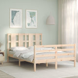 Cadre de lit sans matelas 140x190 cm bois massif