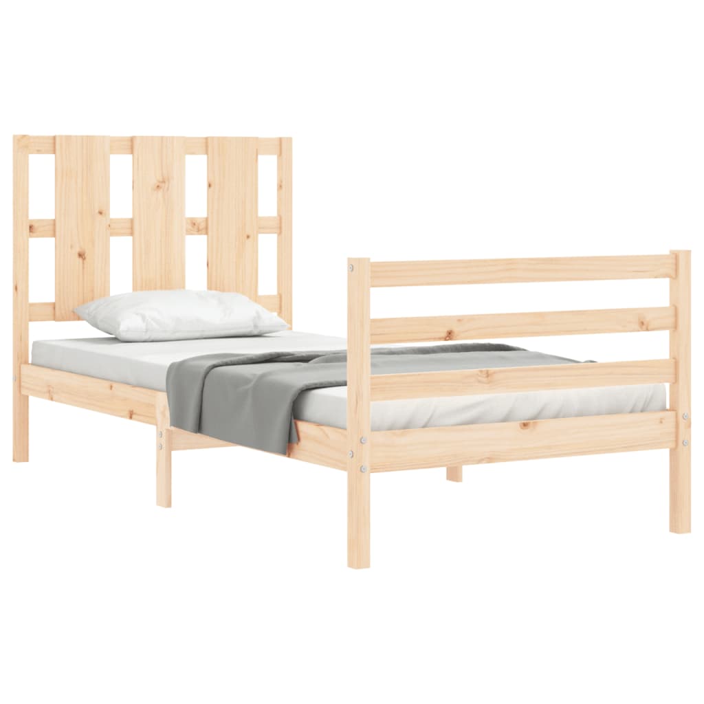 Cadre de lit sans matelas 90x200 cm bois massif