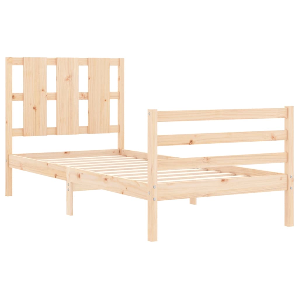 Cadre de lit sans matelas 90x200 cm bois massif