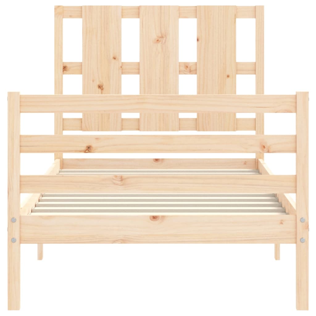 Cadre de lit sans matelas 90x200 cm bois massif