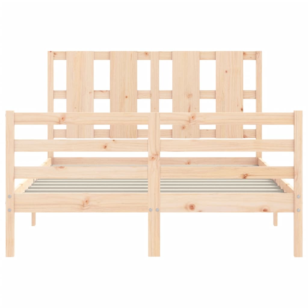 Cadre de lit sans matelas 120x200 cm bois massif