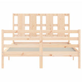 Cadre de lit sans matelas 120x200 cm bois massif