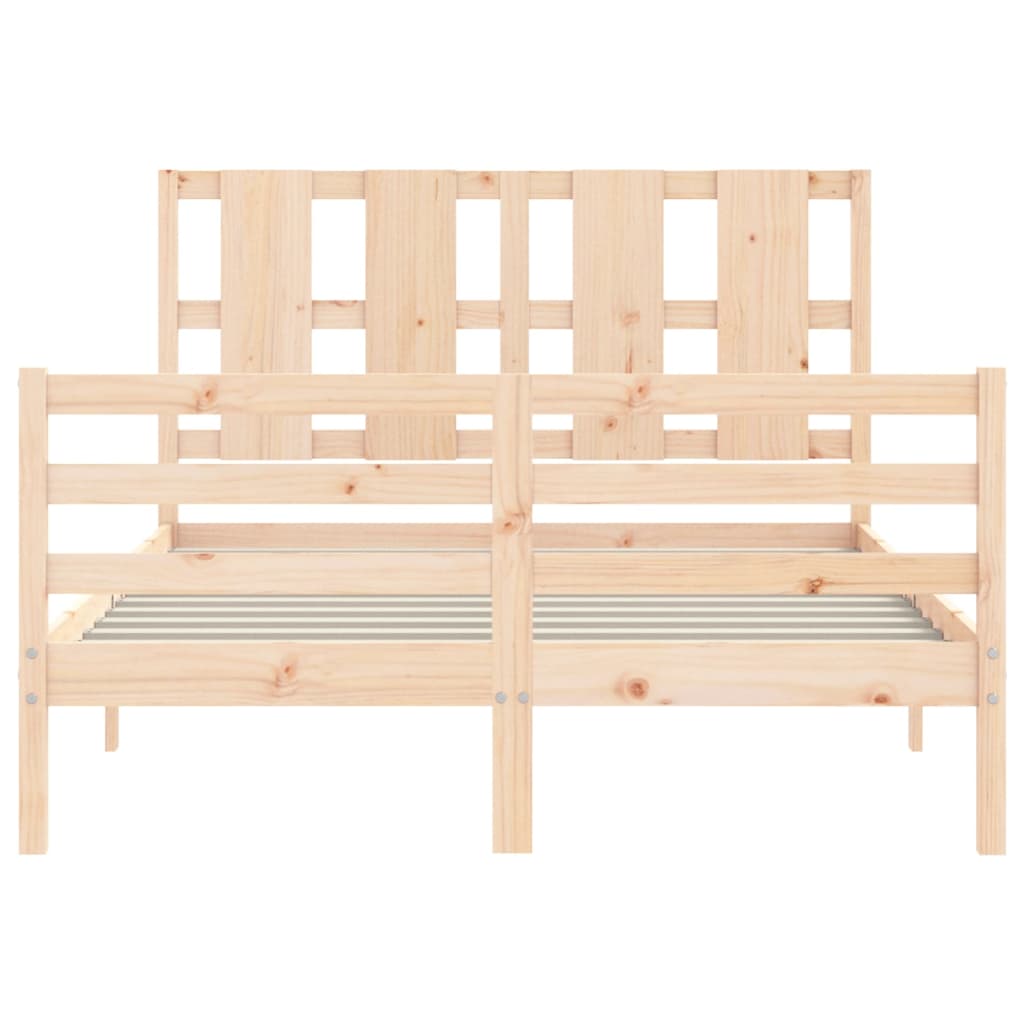 Cadre de lit sans matelas 140x200 cm bois massif