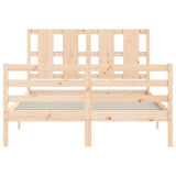 Cadre de lit sans matelas 140x200 cm bois massif