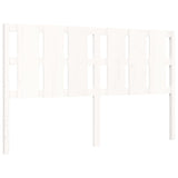 Cadre de lit sans matelas blanc bois de pin massif