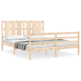 Bed frame without mattress 160x200 cm solid wood