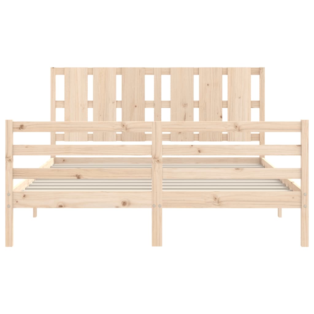 Cadre de lit sans matelas 160x200 cm bois massif