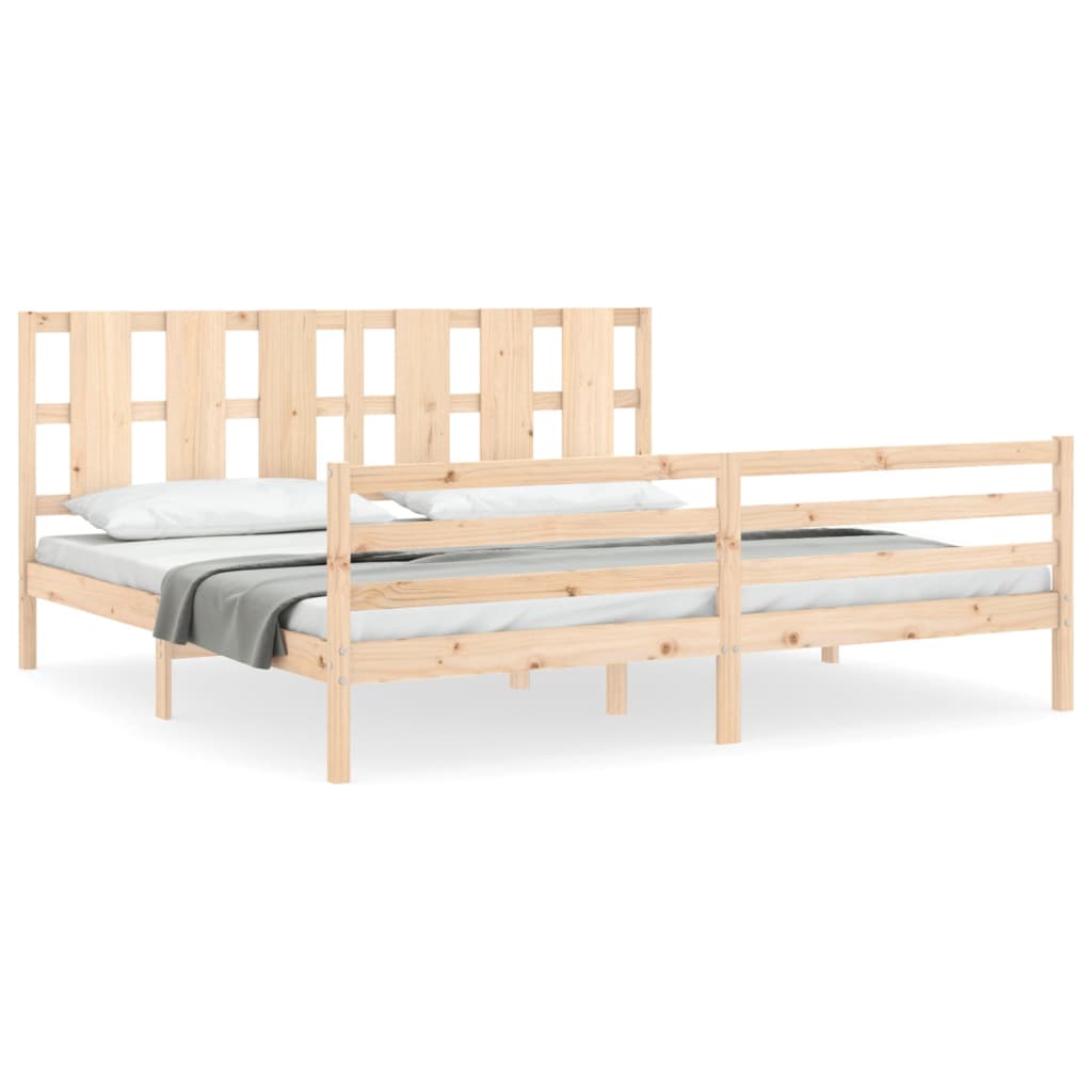 Cadre de lit sans matelas bois massif