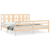 Bed frame without mattress 200x200 cm solid wood