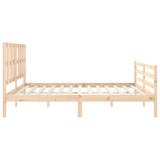 Bed frame without mattress 200x200 cm solid wood