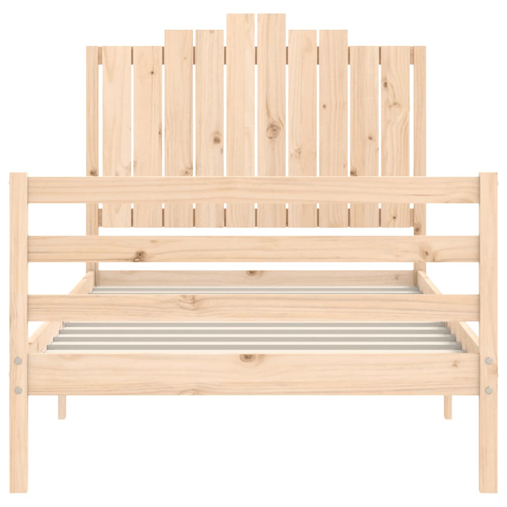 Cadre de lit sans matelas 100x200 cm bois massif