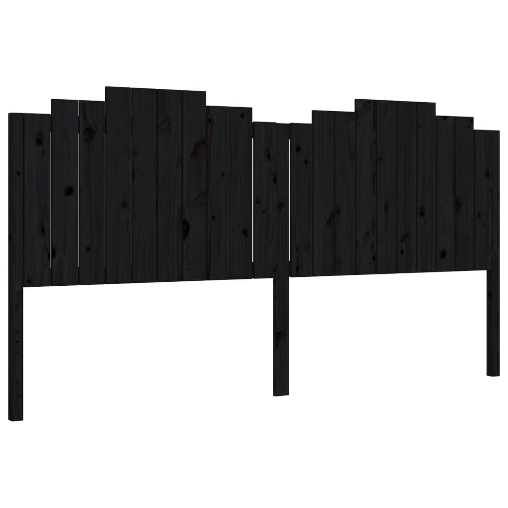 Cadre de lit sans matelas noir 200x200 cm bois massif